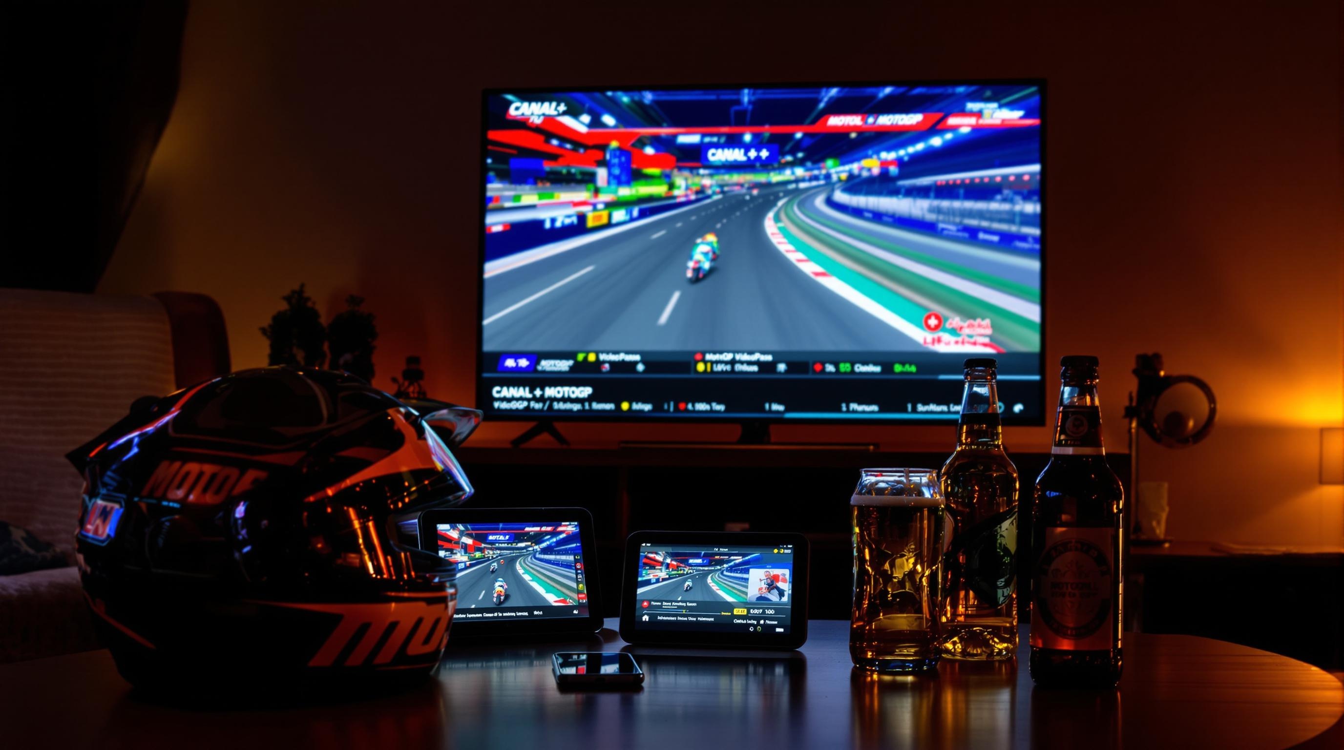 Fan MotoGP multi-écrans CANAL+ VideoPass smartphone live timing