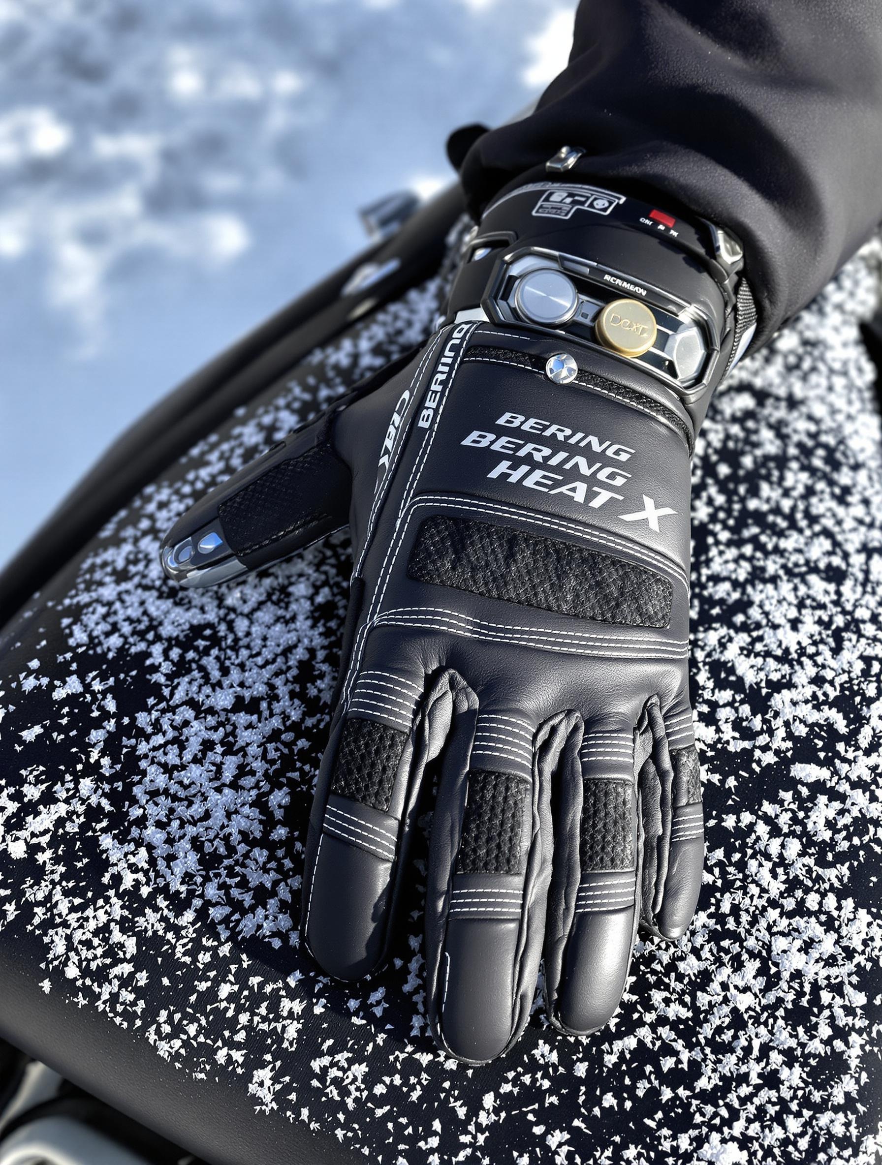 Gants moto chauffants Bering Heat X en cuir normand
