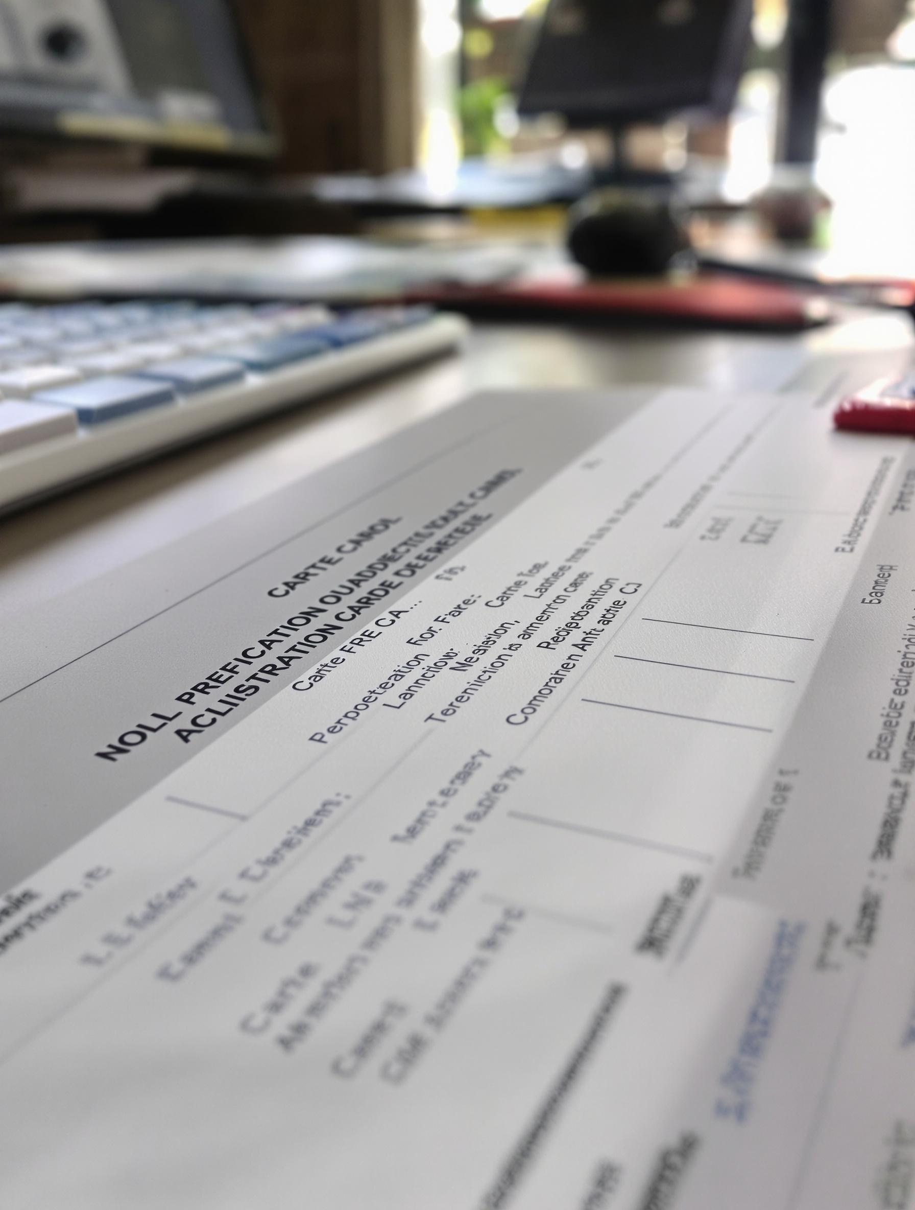 carte grise quad bien remplie bureau administratif