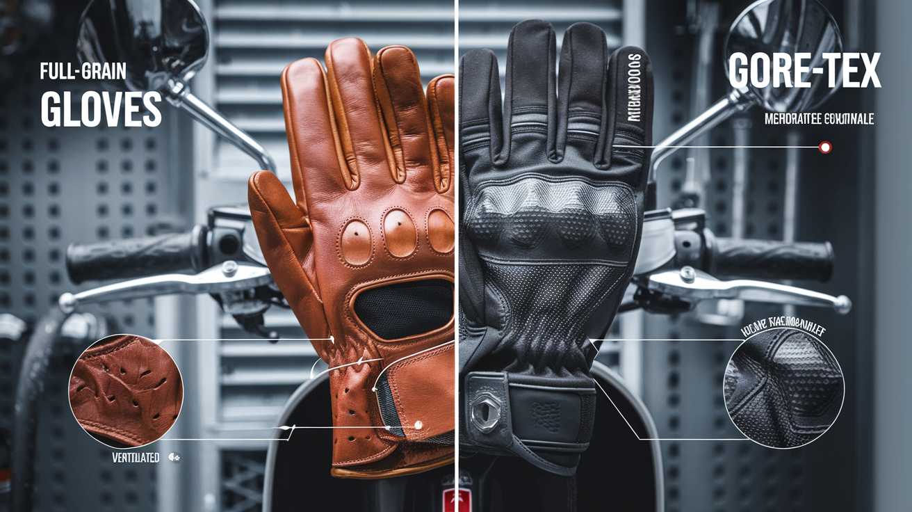 Comparaison entre gants en cuir et Gore-Tex pour un usage urbain