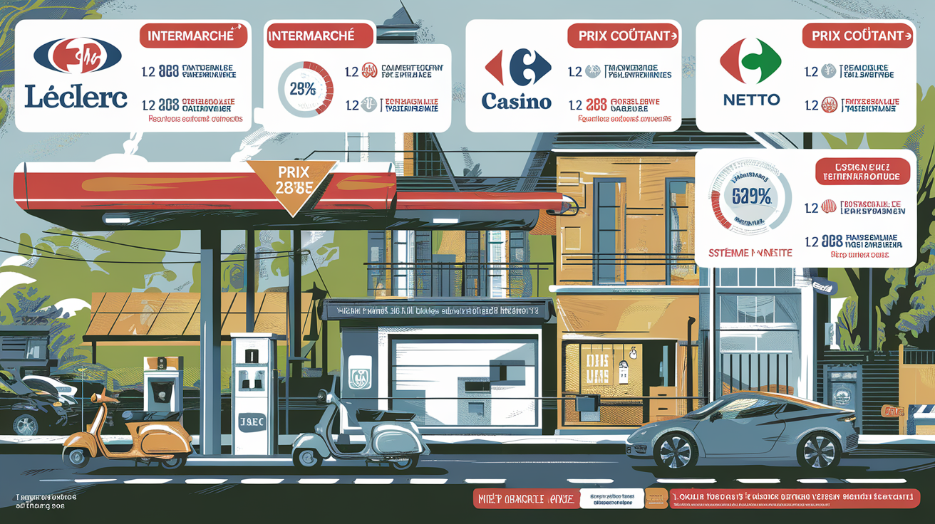 Comparatif stations-service carburant prix coûtant France banlieue scooters voitures