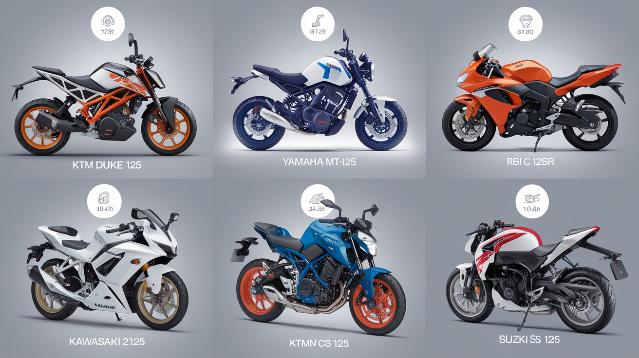 Comparatif motos KTM Duke Yamaha MT Honda CB Kawasaki Z Suzuki GSX vitesse max