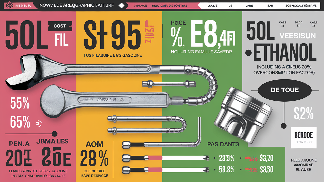 Comparatif du coût d’un plein E85 vs SP95 en tenant compte de la surconsommation