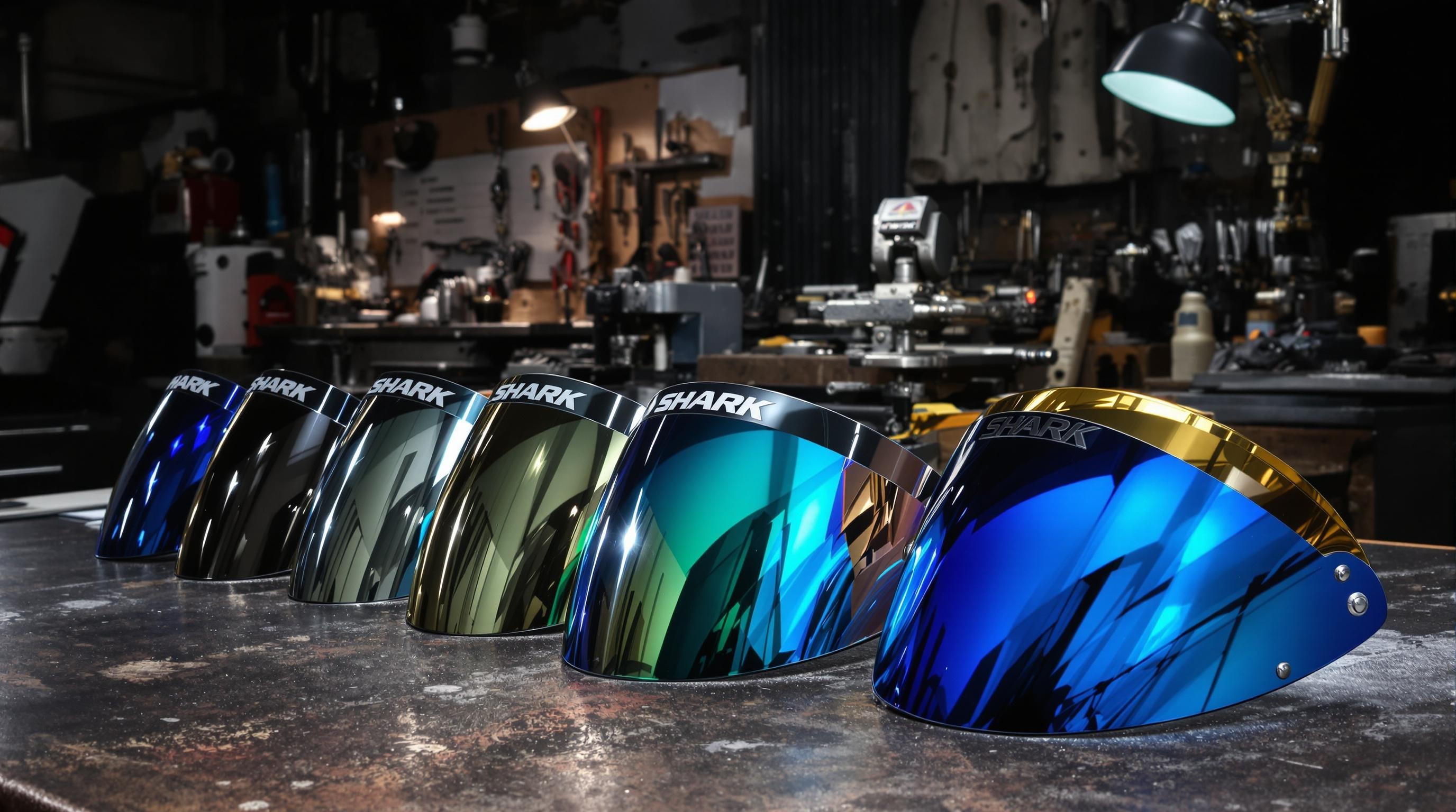 Comparatif des visières iridium homologuées pour Shark, Roof, LS2 et S-Line