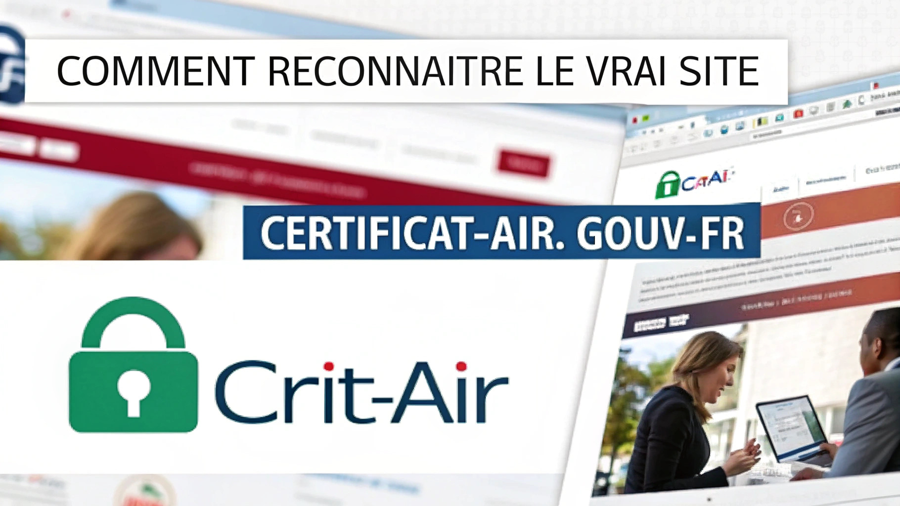 Comparatif site officiel certificat-air.gouv.fr crit air contre faux site bourré de pubs