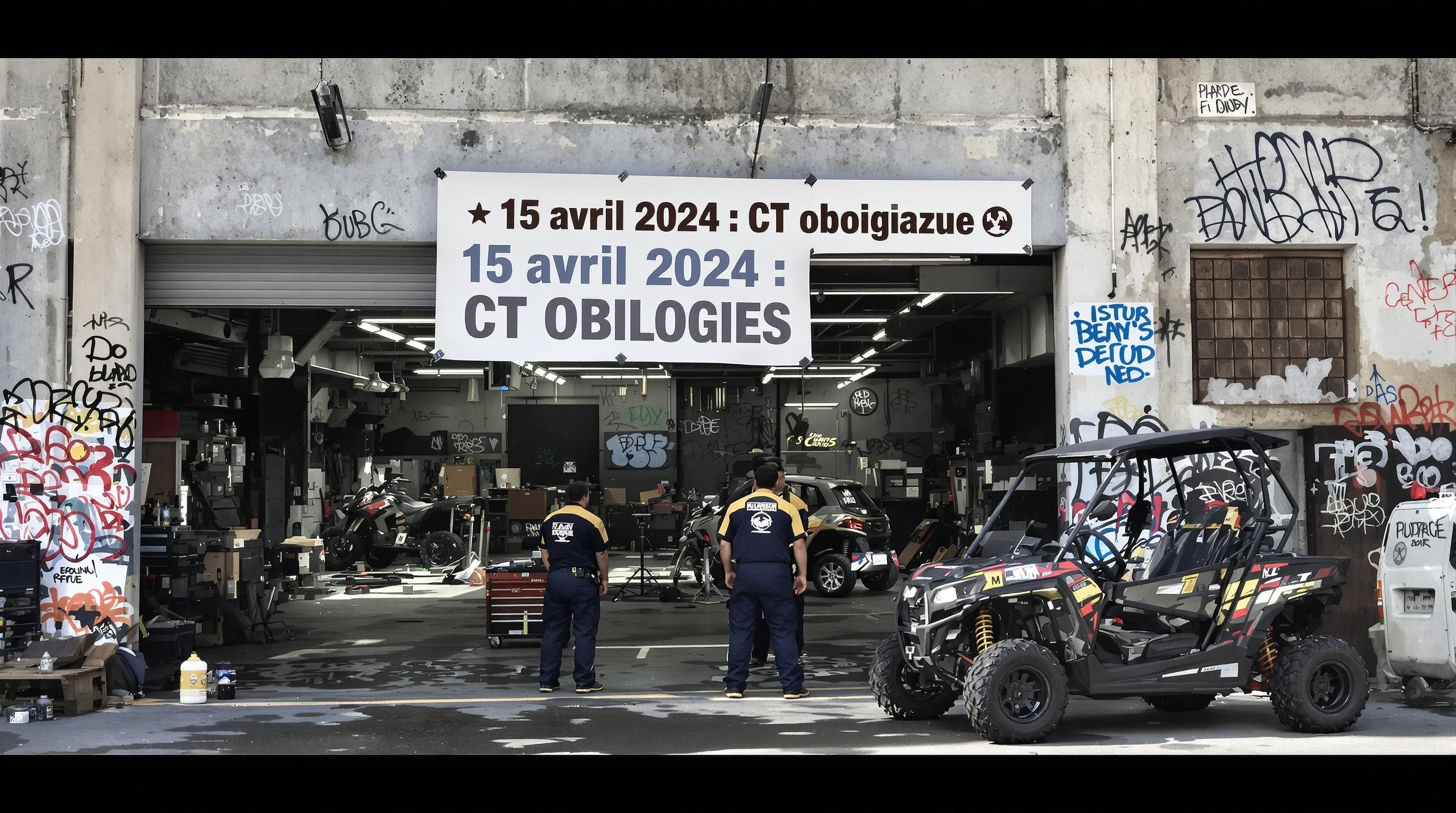 garage urbain avec quad ssv panneau ct obligatoire