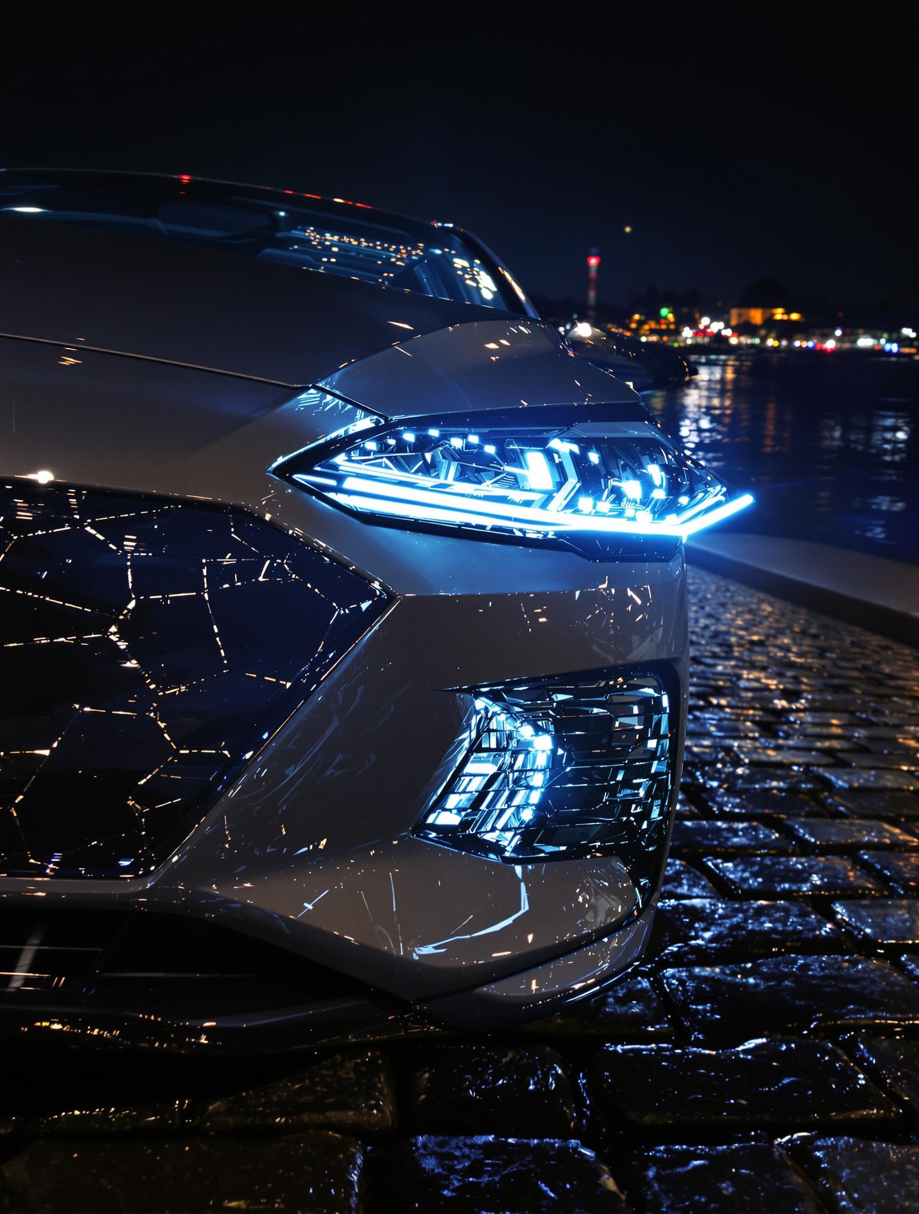 Parametric Pixel Lights de l’Ioniq 5 2025 illuminant les rues parisiennes