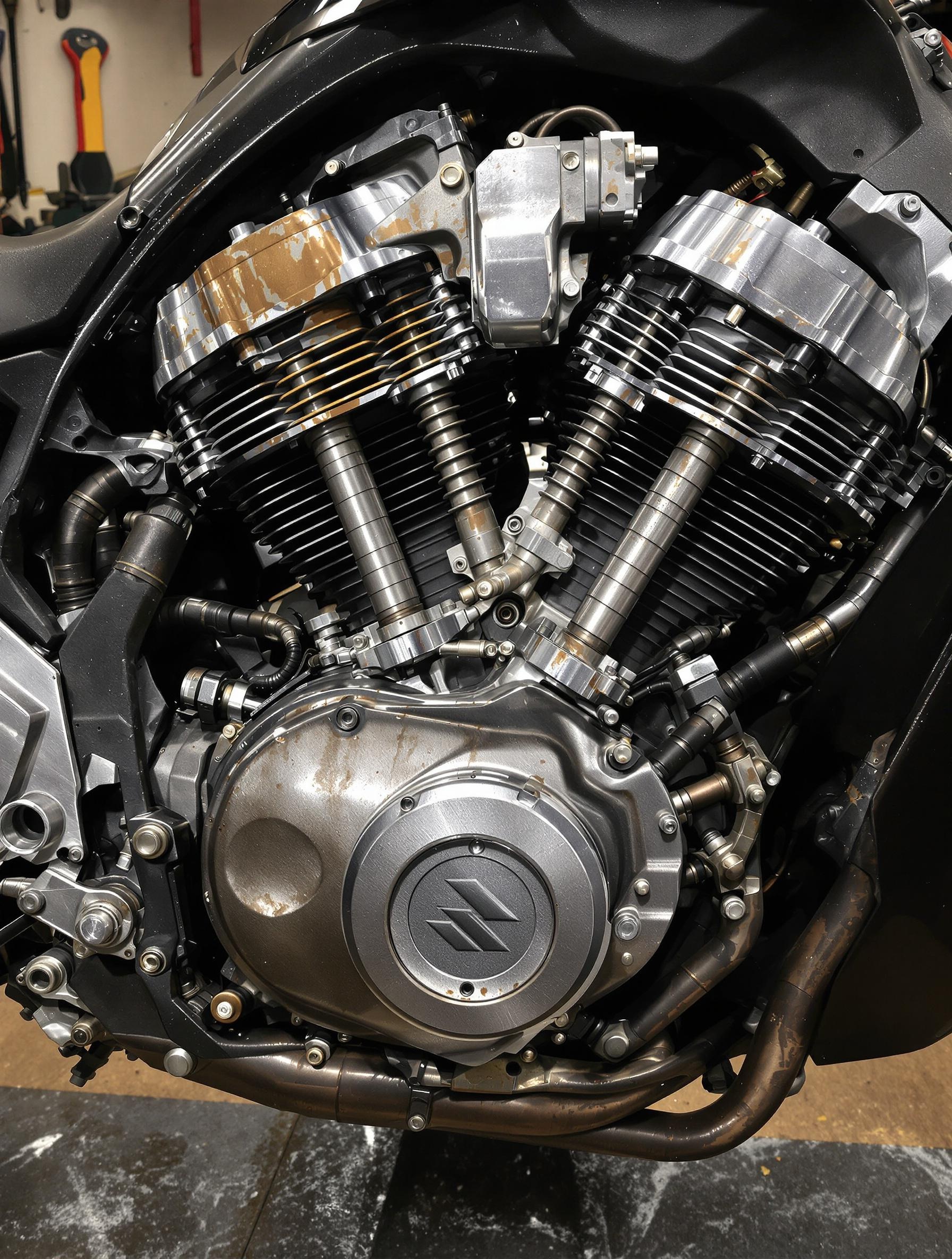 Moteur Hayabusa 2025 carters ouverts