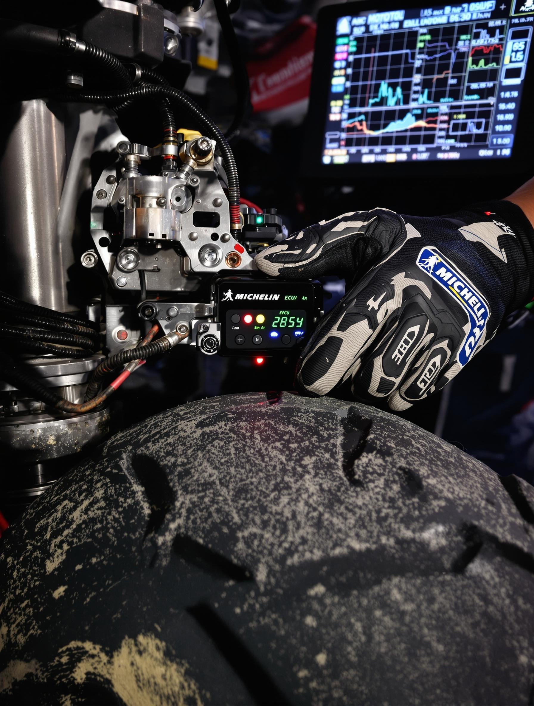 Techno suspensions électronique ECU pneus Michelin MotoGP