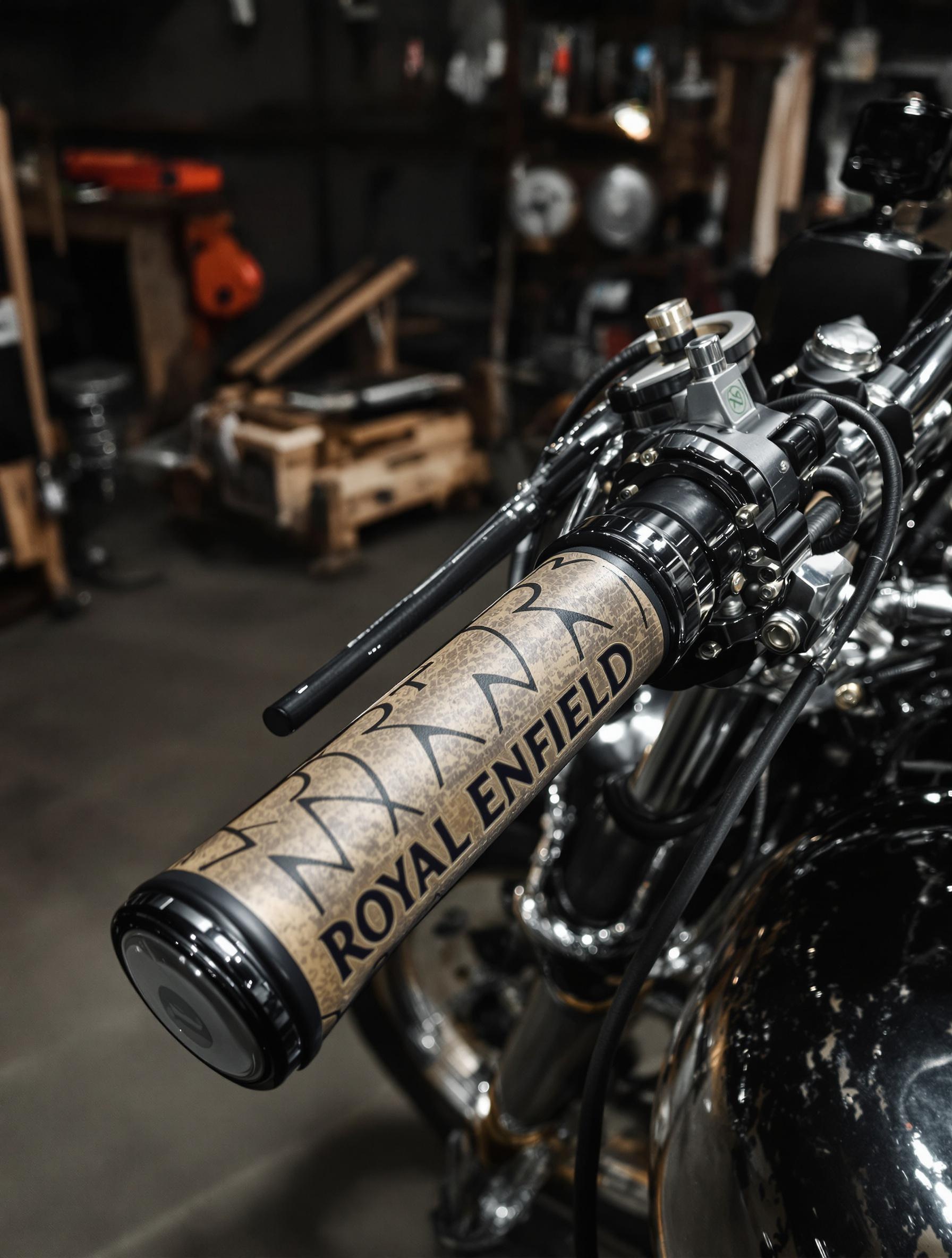 Guidon Royal Enfield customisé façon Jackymoto