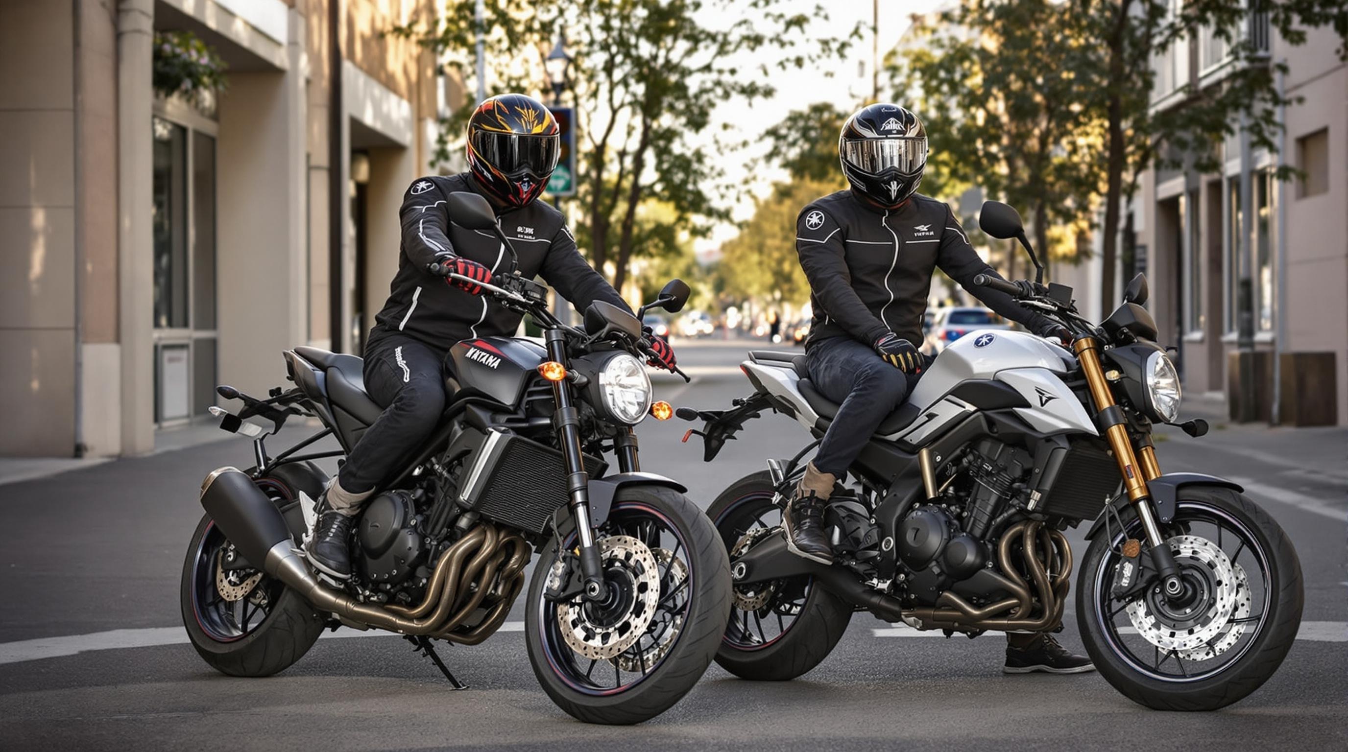 Honda CB650R et Yamaha MT-07 en duel urbain