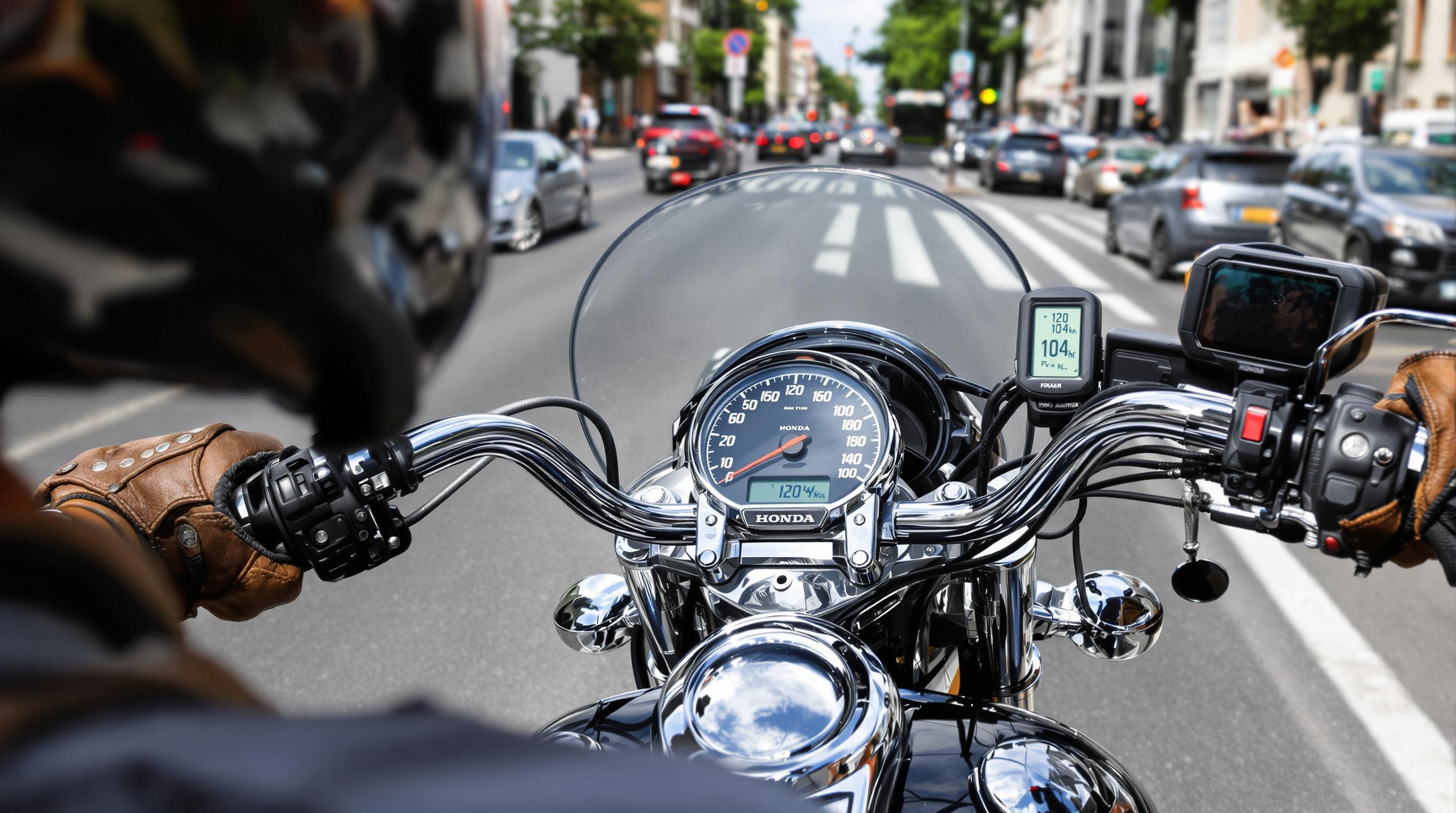 Compteur Honda Shadow 125 vs GPS en ville