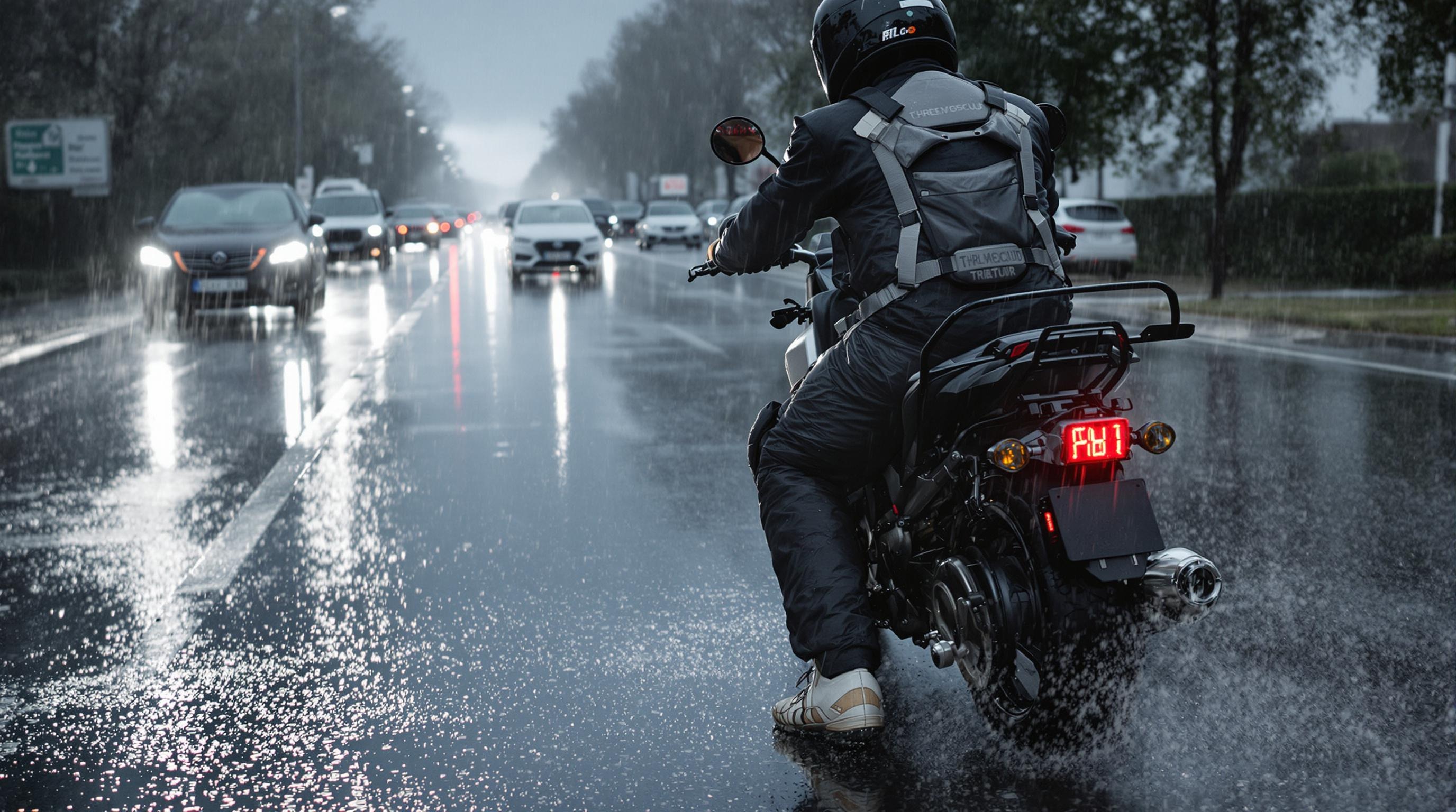 motard périphérique pluie tablier thermoscud