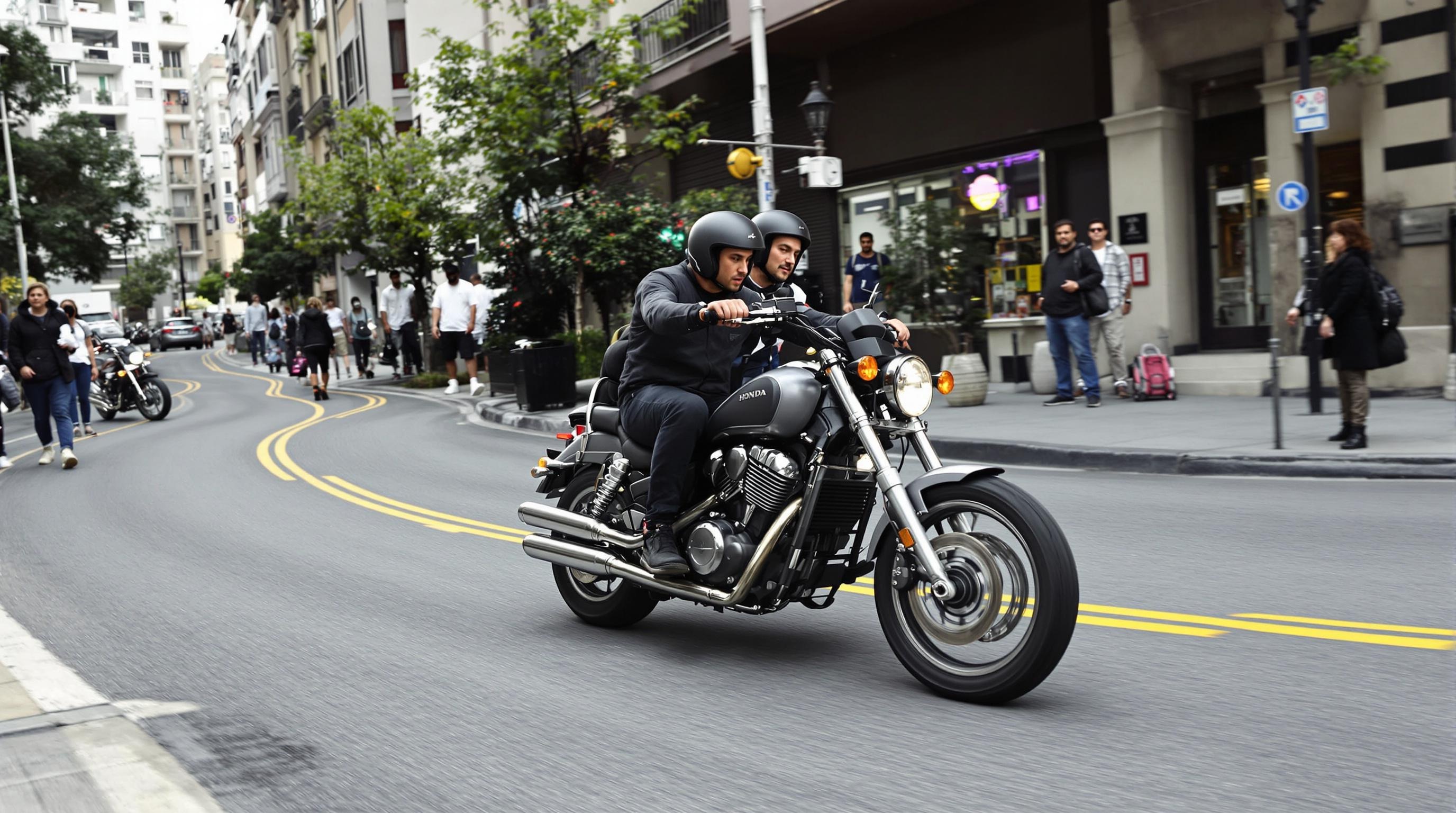 Honda Shadow 125 duo urbaine côte