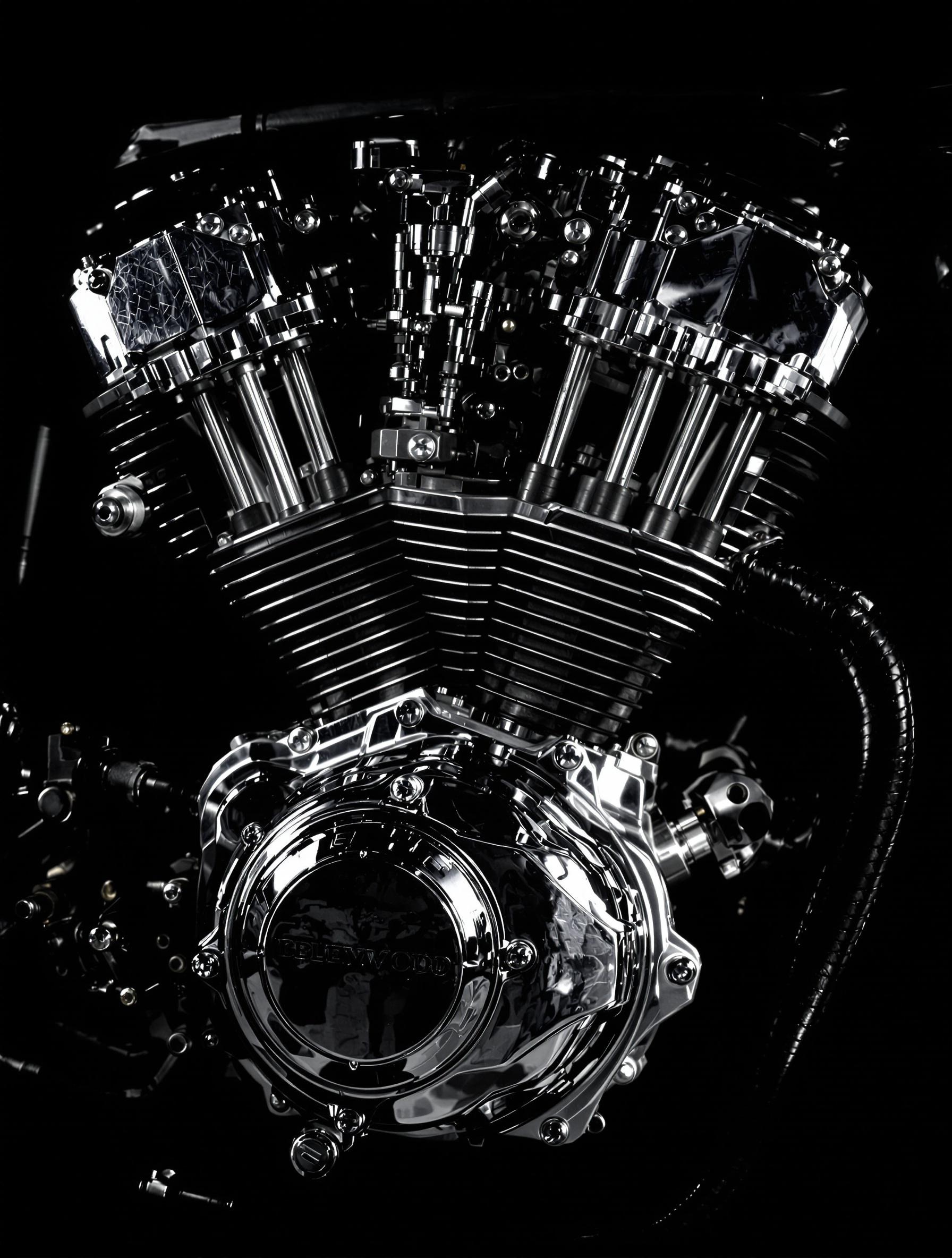 Moteur Honda CBX 1000 six cylindres dans un atelier rétro