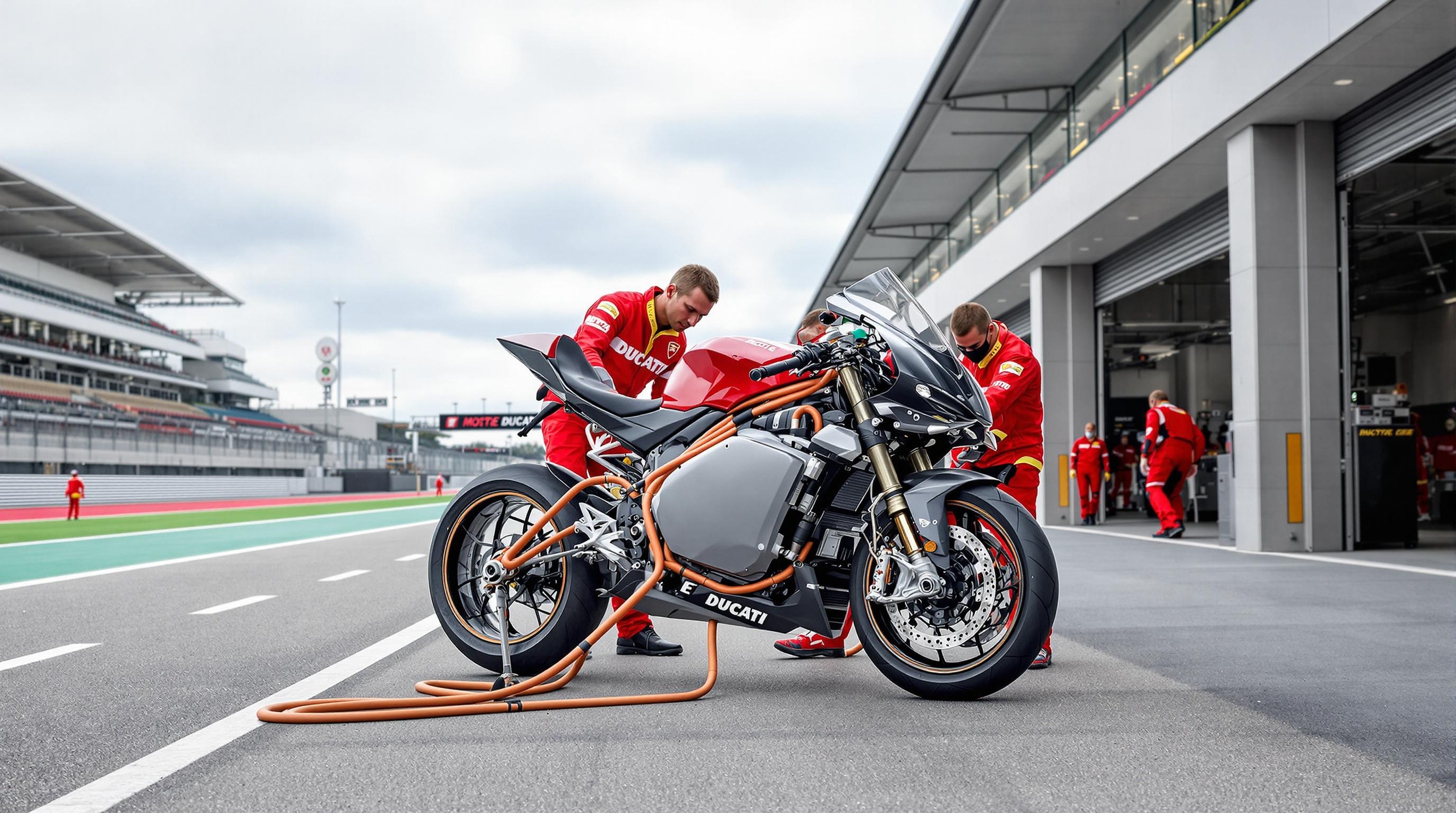 MotoE Ducati électrique batterie pit crew silence