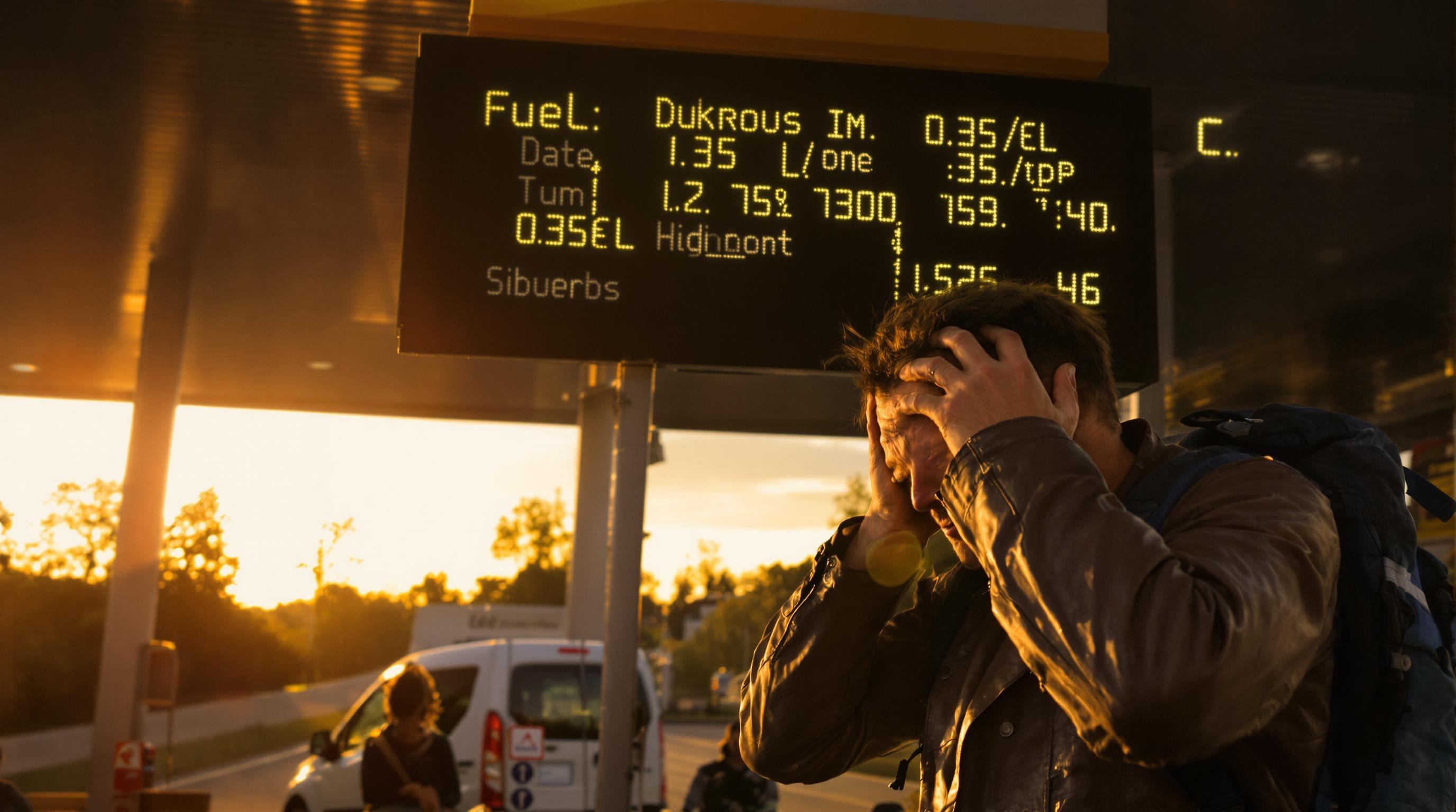 routard dépité station-service autoroute prix cher