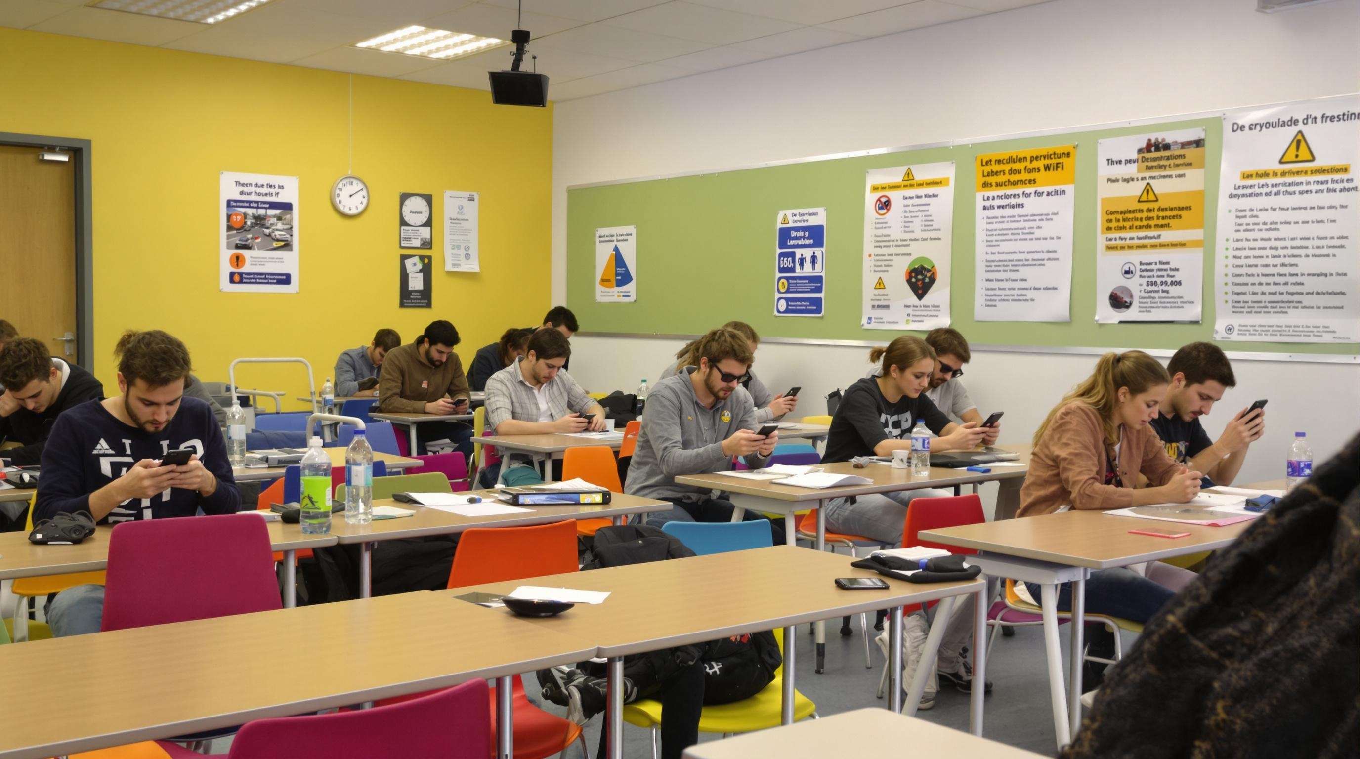 Un élève en difficulté à cause d'une panne de wifi pendant un test de code en salle