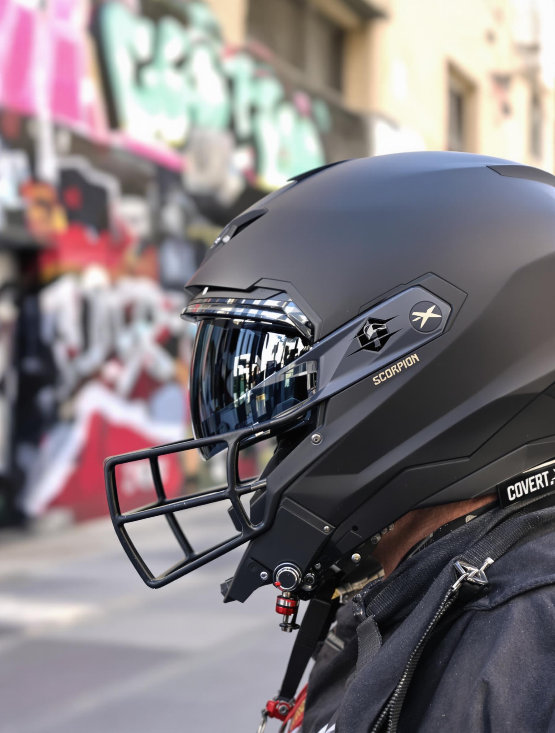 Scorpion Covert-X mentonnière amovible mécanisme urbain