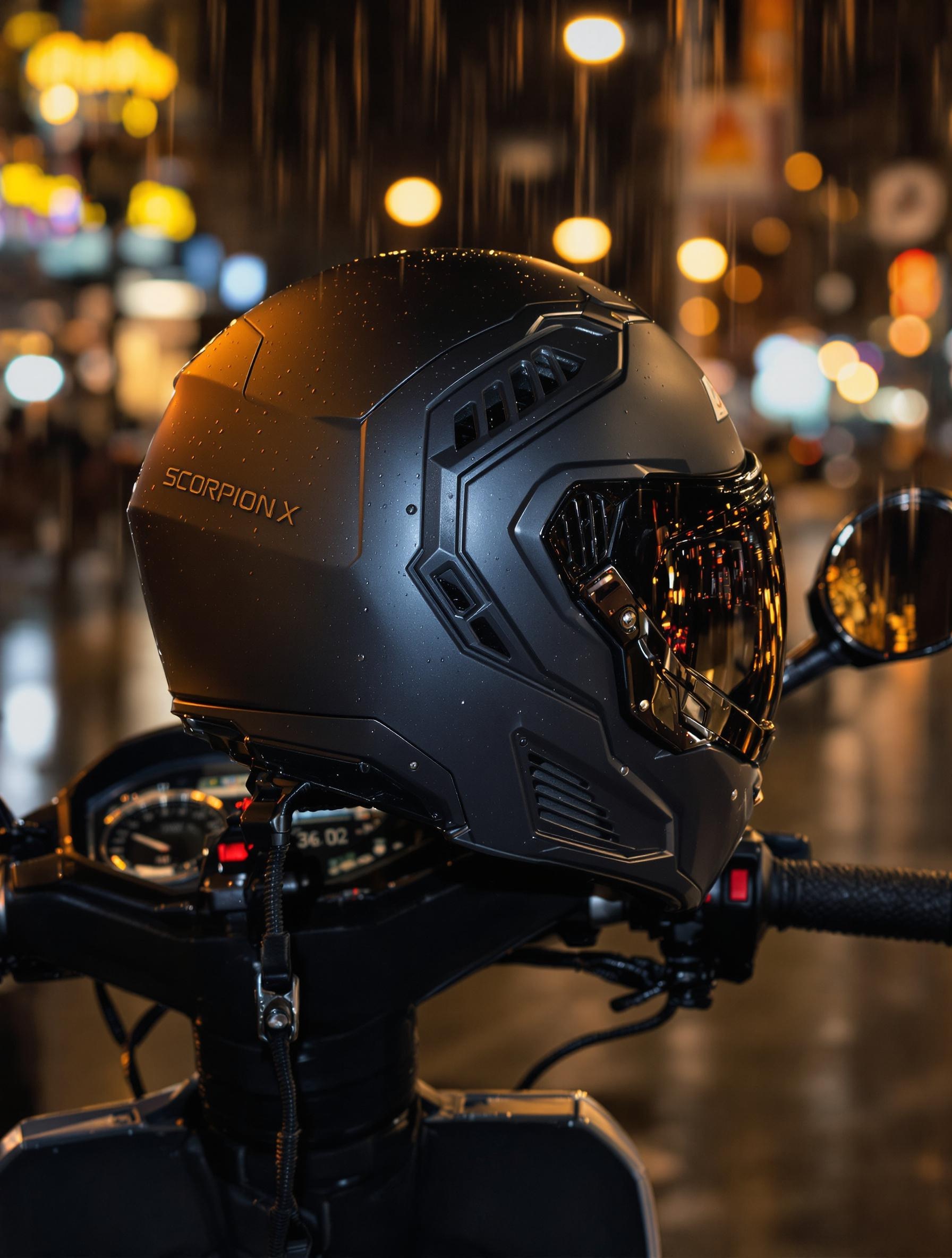 Casque Scorpion Covert-X sur scooter urbain