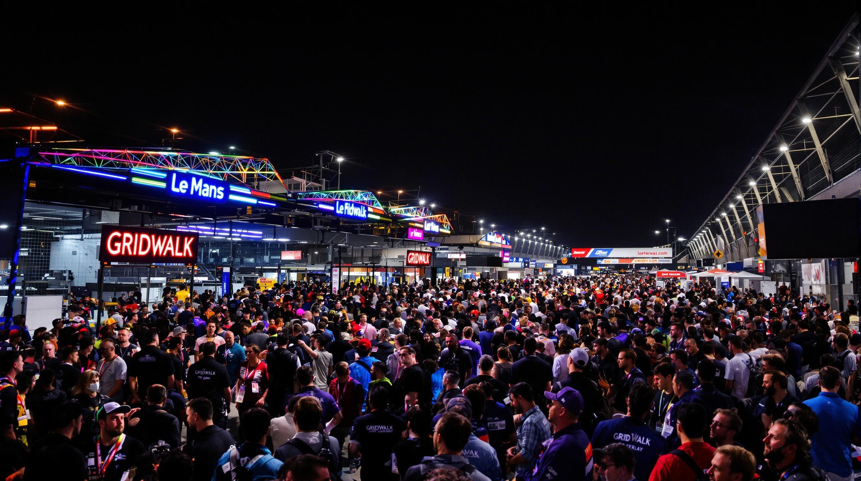 Stand Le Mans pitlane de nuit ambiance authentique Gridwalk billets