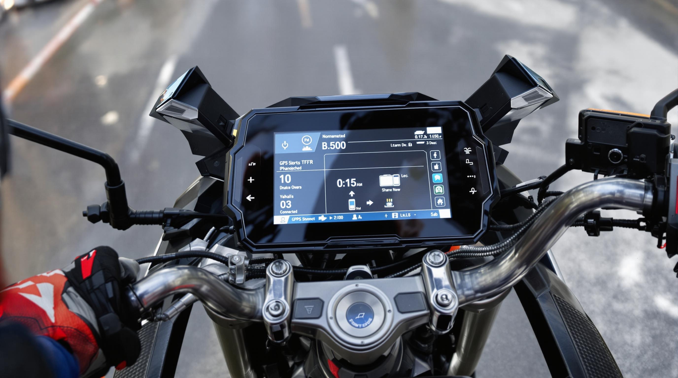 Tableau de bord TFT de la CB650R avec navigation connectée