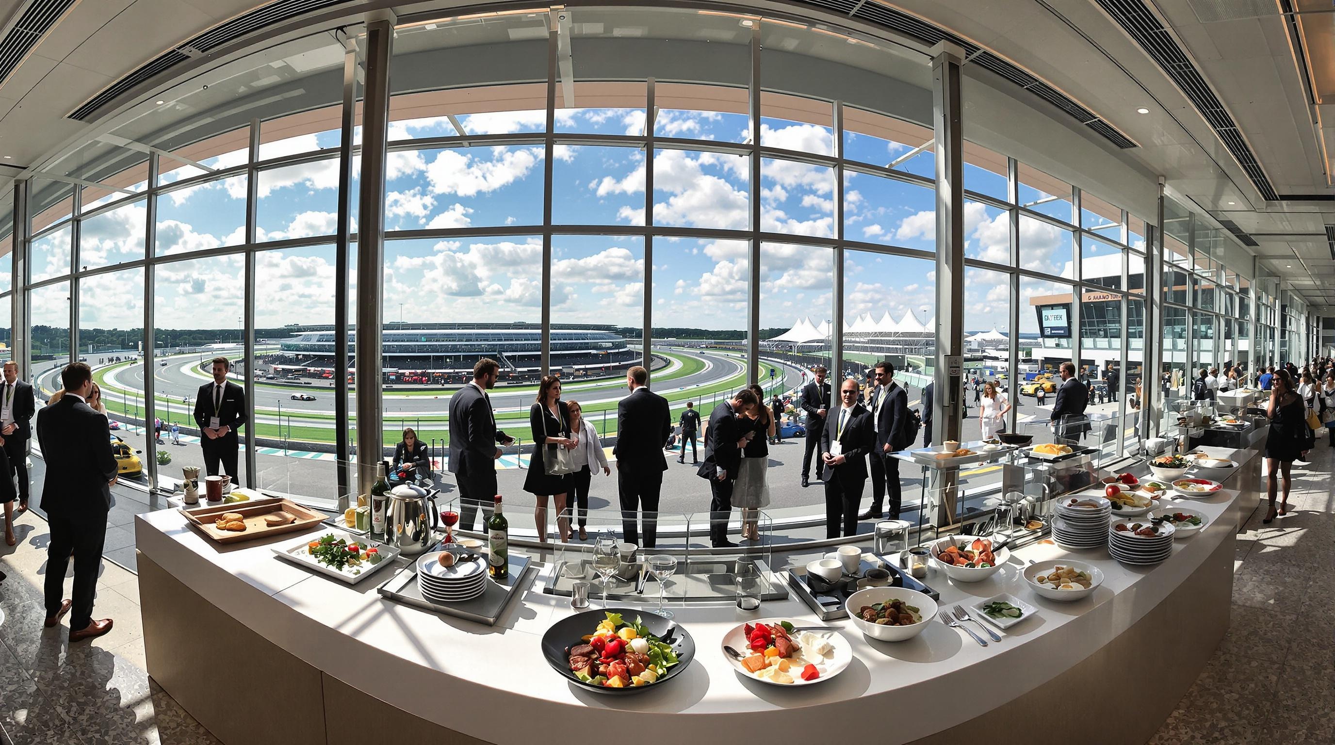 VIP lounge Le Mans vue panoramique piste paddock